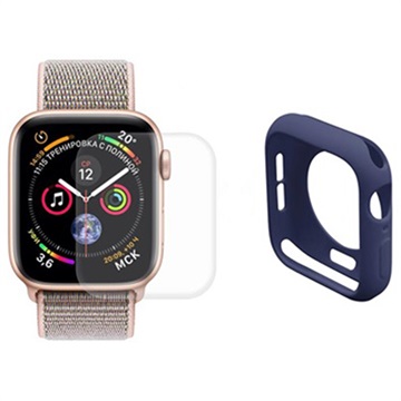 Hat Prince Apple Watch Series SE (2022)/SE/6/5/4 Full Suojaussetti - 40mm - Tummansininen