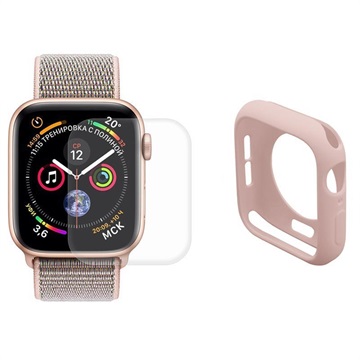 Hat Prince Apple Watch Series SE (2022)/SE/6/5/4 Full Suojaussetti - 40mm - Pinkki