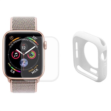 Hat Prince Apple Watch Series SE (2022)/SE/6/5/4 Full Suojaussetti - 40mm - Valkoinen