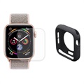 Hat Prince Apple Watch Series SE/6/5/4 Full Suojaussetti - 44mm - Musta