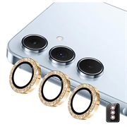 Samsung Galaxy S26+ Hat Prince Glitter Kameralinssin Panssarilasi - 9H - Kulta