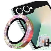 Samsung Galaxy Z Flip8 Hat Prince Glitter Kameralinssin Panssarilasi - 9H - Värikäs