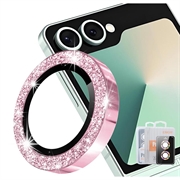 Samsung Galaxy Z Flip8 Hat Prince Glitter Kameralinssin Panssarilasi - 9H - Pinkki