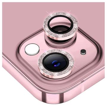 Hat Prince Glitter iPhone 14/14 Plus Kameralinssin Panssarilasi - 9H - Pinkki