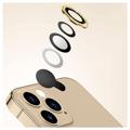 Hat Prince Glitter iPhone 14 Pro/14 Pro Max Kameralinssin Panssarilasi - 9H - Kulta