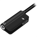 Hat Prince HC-13 USB-C / 3.5mm & C-Tyyppi Äänisovitin - Musta