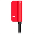 Hat Prince HC-13 USB-C / 3.5mm & C-Tyyppi Äänisovitin - Punainen