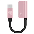 Hat Prince HC-13 USB-C / 3.5mm & C-Tyyppi Äänisovitin - Ruusukulta
