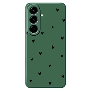 Samsung Galaxy A37 Ohut TPU-kotelo sydänkuviollalo - Vihreä / Musta