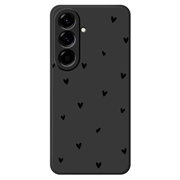Samsung Galaxy A57 Ohut TPU-kotelo sydänkuviollalo - Musta