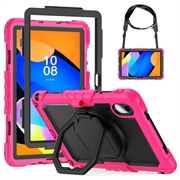 Lenovo Tab M11/Idea Tab Heavy Duty 360 Suojakuori Rannehihnalla - Kuuma Pinkki