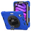 iPad Mini (2021) Heavy Duty 360 Suojakuori Rannehihnalla - Sininen
