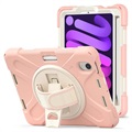 iPad Mini (2021) Heavy Duty 360 Suojakuori Rannehihnalla - Ruusukulta