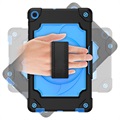 Samsung Galaxy Tab A 10.1 (2019) Heavy Duty 360 Suojakuori Rannehihnalla - Sininen / Musta