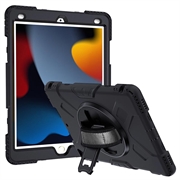 iPad 10.2 2019/2020/2021 Heavy Duty 360 Suojakuori Rannehihnalla