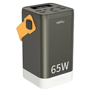 Hepu XXL HP211 60000mAh Powerbank 2xUSB-C PD, 4xUSB-A - 65W - musta