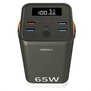 Hepu XXL HP211 60000mAh Powerbank 2xUSB-C PD, 4xUSB-A - 65W - musta