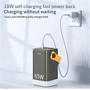 Hepu XXL HP211 60000mAh Powerbank 2xUSB-C PD, 4xUSB-A - 65W - musta