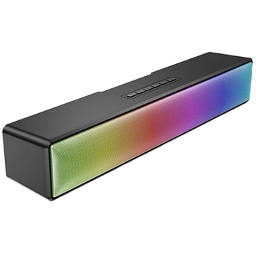 HiFi Stereo Bluetooth Soundbar-kaiutin RGB-Valolla BT601 - 10W - Musta