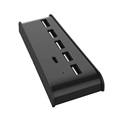 Sony PlayStation 5 Korkeanopeuksinen 6-Porttinen USB Hubi - 5x USB, 1x USB-C