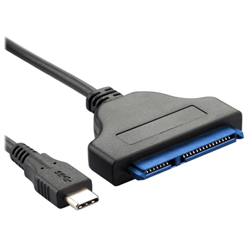 Nopea USB-C - SATA 2.5" Kaapelisovitin - Musta