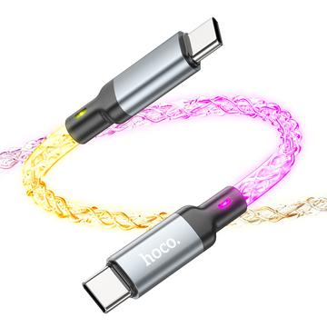 Hoco U112 Shine 60W USB-C / USB-C kaapeli - 1m - harmaa