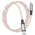 Hoco U112 Shine 60W USB-C / USB-C kaapeli - 1m - harmaa