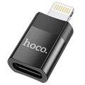 Hoco UA17 Lightning/USB-C Sovitin - USB 2.0, 5V/2A - Musta