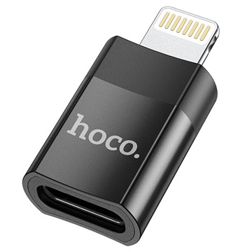 Hoco UA17 Lightning/USB-C Sovitin - USB 2.0, 5V/2A (Avoin pakkaus - Erinomainen) - Musta