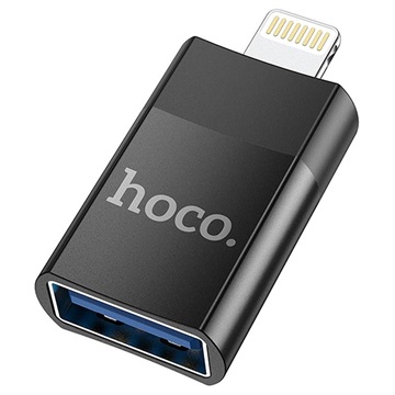 Hoco UA17 USB 2.0 - Lightning OTG -sovitin - Musta