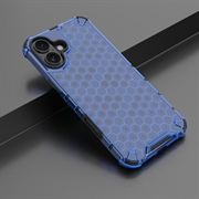 iPhone 16 Honeycomb Armored Hybridikotelo - Sininen