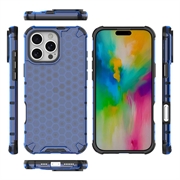 iPhone 16 Pro Max Honeycomb Armored Hybridikotelo - Sininen