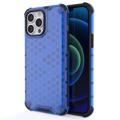 Honeycomb Armored iPhone 14 Pro Hybridikotelo - Sininen