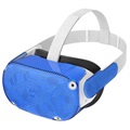 Honeycomb Naarmuuntumisen Estävä Oculus Quest 2 Kotelo - Sininen