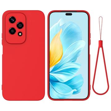 Honor 200 Lite Nestemäinen Silikoni Suojakuori - Punainen