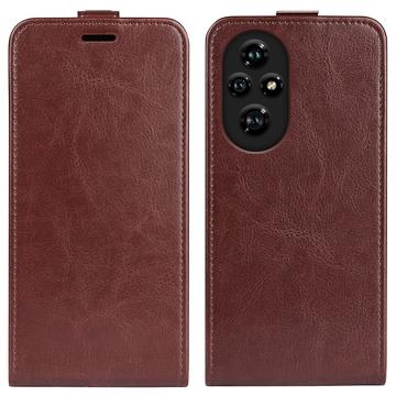 Honor 200 Pro Pystysuora Lompakkokotelo Korttipaikalla - Ruskea