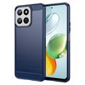 Honor 200 Smart/X7c Harjattu TPU Suojakuori - Hiilikuitu - Sininen