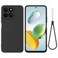 Honor 200 Smart/X7c Nestemäinen silikonikotelo käsihihnalla