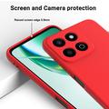 Honor 200 Smart/X7c Nestemäinen silikonikotelo käsihihnalla - punainen