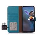 Honor 200 Smart/X7c Lompakkomallinen Nahkakotelo kanssa RFID - Sininen