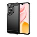 Honor 400 Pro Harjattu TPU Suojakuori - Hiilikuitu - Musta