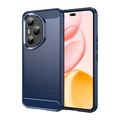 Honor 400 Pro Harjattu TPU Suojakuori - Hiilikuitu - sininen