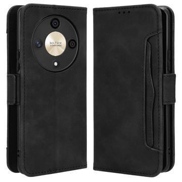 Honor Magic6 Lite/X9b Korttilompakkokotelo - Musta