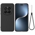 Honor Magic7 Pro Nestemäinen silikonikotelo käsihihnalla