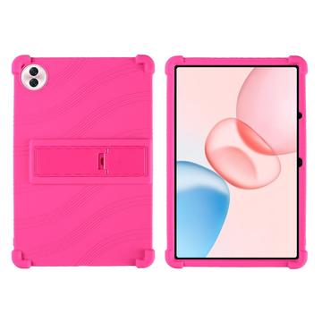 Honor Pad 10 silikoni kotelo potkukannattimella - Hot pinkki