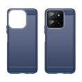 Honor X5b/X5b Plus Harjattu TPU Suojakuori - Hiilikuitu - Sininen