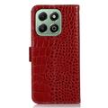 Honor X6b Crocodile Lompakkomallinen Nahkakotelo kanssa RFID