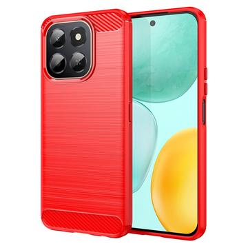 Honor X6c Harjattu TPU Suojakuori - Hiilikuitu