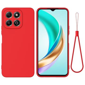 Honor X6c Nestemäinen silikonikotelo käsihihnalla