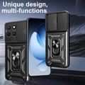 Honor X8c Pyörivä Rengashybridikotelo Kamerasuojalla
